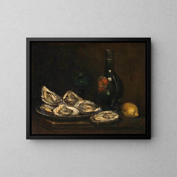 Stillleben mit Austern - François Bonvin — gerahmtes Bild an der Wand