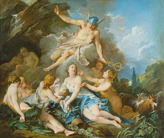 Merkur, der das Kind Bacchus den Nymphen anvertraut - François Boucher — Ansicht des Kunstwerks