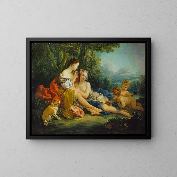 Toilette pastorale - François Boucher — gerahmtes Bild an der Wand