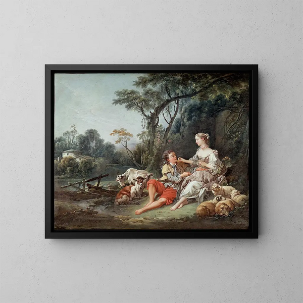 Denken Sie an die Trauben - François Boucher — gerahmtes Bild an der Wand