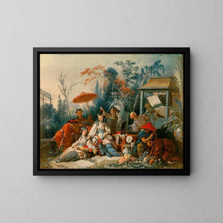 Der chinesische Garten - François Boucher — gerahmtes Bild an der Wand
