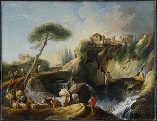 Ansicht von Tivoli mit dem Vesta-Tempel - François Boucher — Ansicht des Kunstwerks