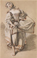Junge Bäuerin beim Tanzen - François Boucher — Ansicht des Kunstwerks