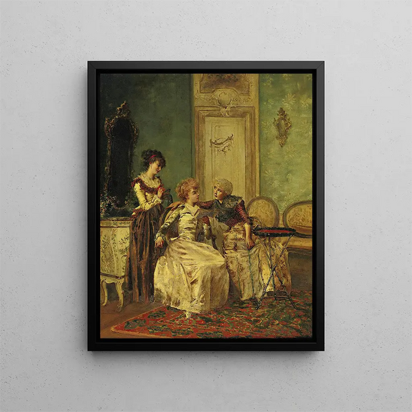 Conversation délicieuse - François Brunery — gerahmtes Bild an der Wand