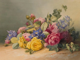 Natur stillleben mit Blumen - François Charette — Ansicht des Kunstwerks