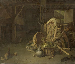 Naturstillleben in einer Scheune - François Cornelis Knoll — Ansicht des Kunstwerks