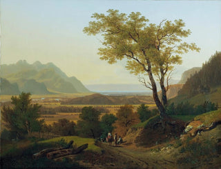Landschaften der Tiefebenen mit dem Genfersee - François Diday — Ansicht des Kunstwerks