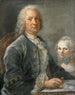 Portrait eines Architekten mit einem kleinen Mädchen - François Dorly — Ansicht des Kunstwerks