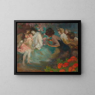 La Fantaisie - François Édouard Zier — gerahmtes Bild an der Wand