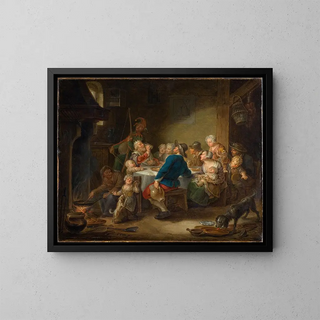 Der trinkende König - François Eisen — gerahmtes Bild an der Wand