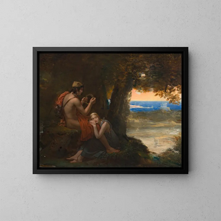Daphnis und Chloé - François Gérard — gerahmtes Bild an der Wand