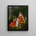 Élisa Bonaparte mit ihrer Tochter Napoléona Baciocchi - François Gérard — gerahmtes Bild an der Wand