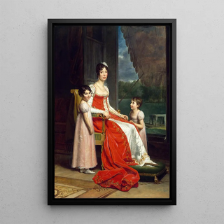 Franois Grard - Julie Bonaparte as Queen of Spain with her Daughters Znade and Charlotte.webp