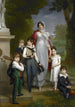Portrait von Louise-Antoinette-Scholastique Guéhéneuc Madame la Maréchale Lannes Duchesse de Montebello mit ihren Kindern - François Gérard — Ansicht des Kunstwerks
