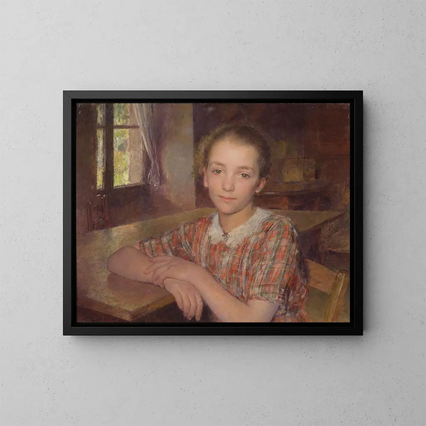 Verloren im Denken - François Guiguet — gerahmtes Bild an der Wand