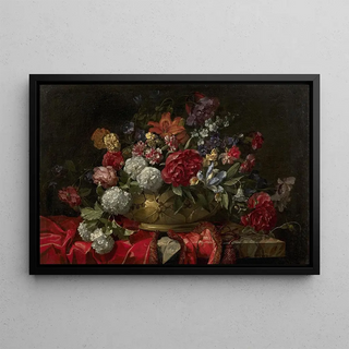 Franois Habert - Vase of flowers on an entablature.webp