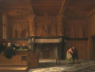 La salle d'audience du Burg t Vrije à Bruges - François Joseph Corneille Haselaer — Ansicht des Kunstwerks