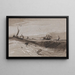 Abend einer stürmischen See - François Louis Thomas Francia — gerahmtes Bild an der Wand