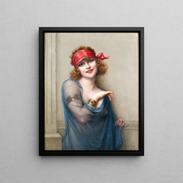 Le voile bleu - François Martin-Kavel — gerahmtes Bild an der Wand