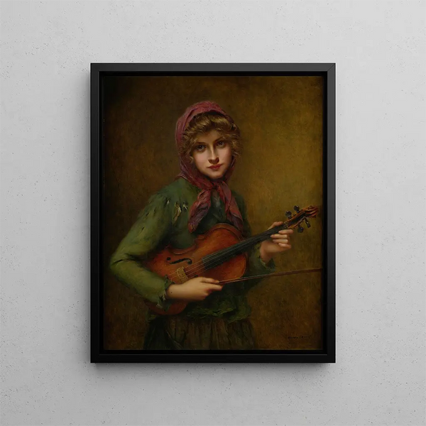 Der junge Geiger - François Martin-Kavel — gerahmtes Bild an der Wand