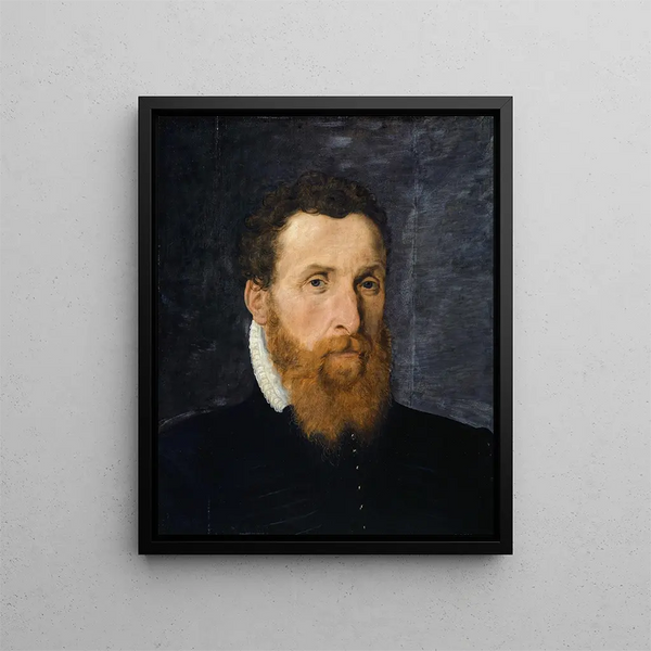Portrait des Kurfürstlich Brandenburgischen Arztes Leonard Thurneysser Zum Thurn von Basel - Frans Floris — gerahmtes Bild an der Wand