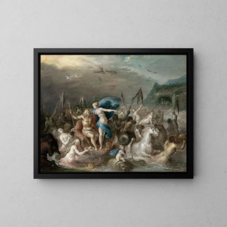 Der Triumph von Neptun und Amphitrite - Frans Francken der Ältere — gerahmtes Bild an der Wand