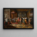 Szene eines Balles am Hof von Brüssel - Frans Francken der Jüngere — gerahmtes Bild an der Wand