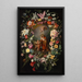 Saint Jean portant l'Enfant Jésus avec Dieu le Père et des anges entourés d'une guirlande de fleurs - Frans Francken der Jüngere — gerahmtes Bild an der Wand