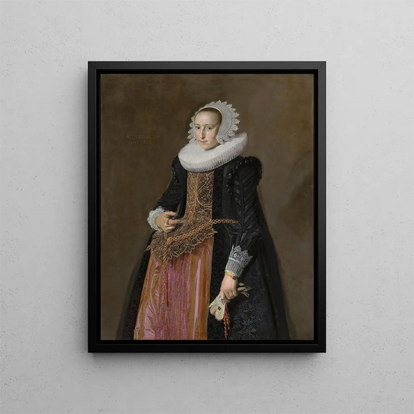 Portrait d'Aletta Hanemans - Frans Hals — gerahmtes Bild an der Wand
