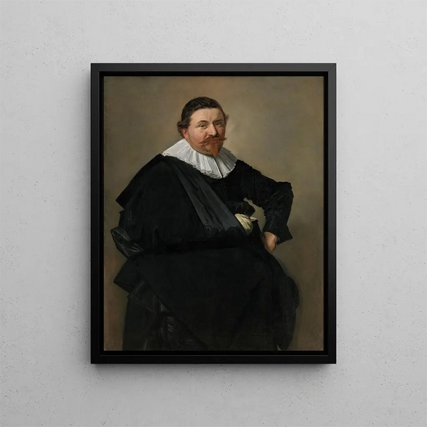 Portrait de Lucas de Clercq - Frans Hals — gerahmtes Bild an der Wand