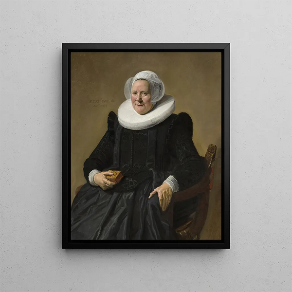 Portrait einer älteren Dame - Frans Hals — gerahmtes Bild an der Wand