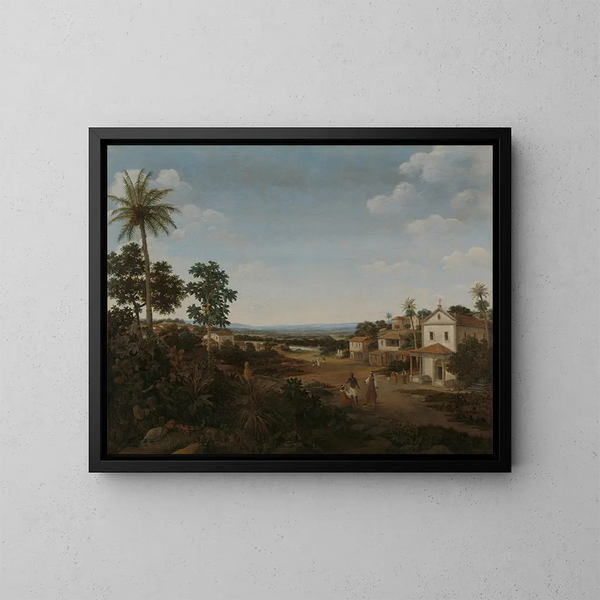 Landschaft in Brasilien - Frans Post — gerahmtes Bild an der Wand