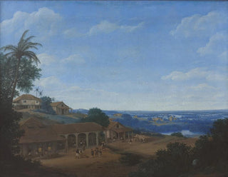 Landschaft in Brasilien mit Zuckerrohrplantage - Frans Post — Ansicht des Kunstwerks