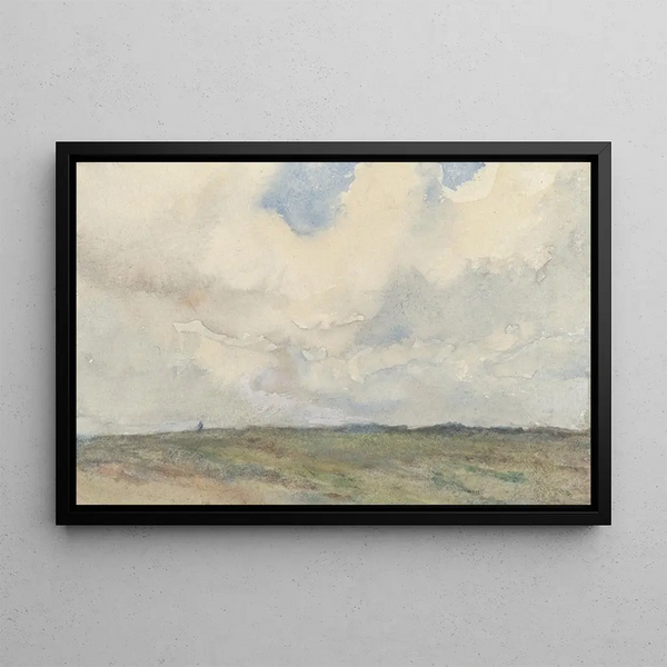 Landschaft aus Dünen bei Sturm - Frans Smissaert — gerahmtes Bild an der Wand