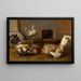 Kampfhähne - Frans Snyders — gerahmtes Bild an der Wand
