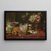 Naturmord mit totem Wild, Früchten und Gemüse - Frans Snyders — gerahmtes Bild an der Wand