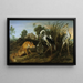 Das Fuchs besucht den Reiher - Frans Snyders — gerahmtes Bild an der Wand