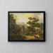 Landschaft mit Bergen und einem Dorf - Frans Swagers — gerahmtes Bild an der Wand