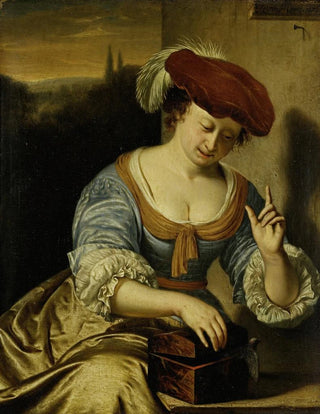 Frans van Mieris the Elder - Escaped Bird Allegory of Chastity.webp