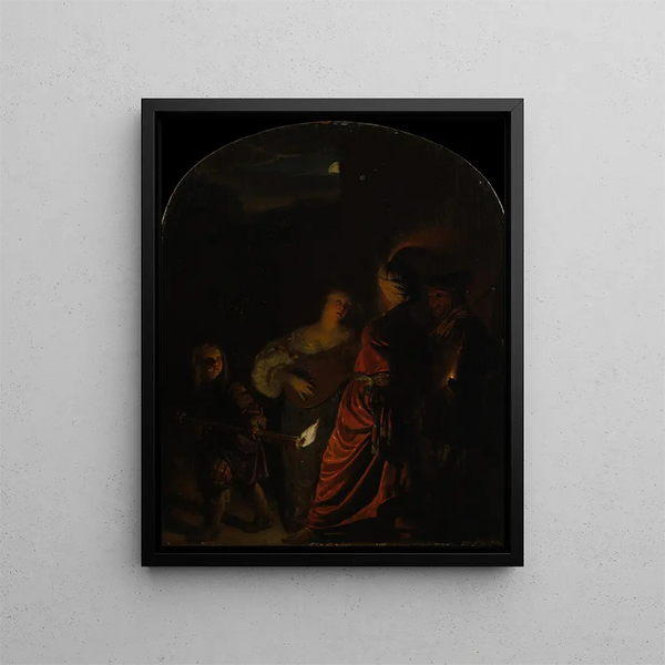 La Sérénade - Frans van Mieris l'Ancien — gerahmtes Bild an der Wand