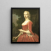 Portrait einer Frau - Frans van der Mijn — gerahmtes Bild an der Wand