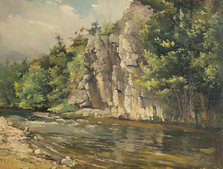 Felsen über dem Fluss - František Hladík — Ansicht des Kunstwerks