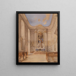 Innenansicht der Kirche - Franz Alt — gerahmtes Bild an der Wand