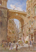 Neapel Pont de Chiaia - Franz Alt — Ansicht des Kunstwerks