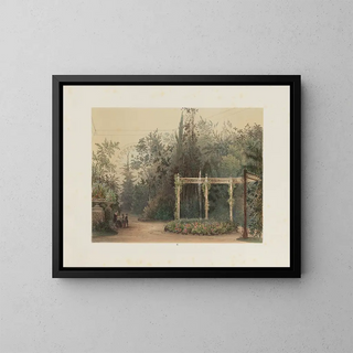 Der Wintergarten im kaiserlichen und königlichen Hofburg in Wien - Franz Antoine — gerahmtes Bild an der Wand