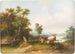 Landschaft mit kämpfenden Hirschen - Franz Barbarini — Ansicht des Kunstwerks