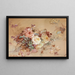 Rosen Rosen und Gelb - Franz Bischoff — gerahmtes Bild an der Wand