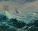 Navigieren auf einem stürmischen Meer - Franz Bischoff — Ansicht des Kunstwerks