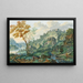 Ein ideales Landschaft mit einem Fluss, einer Burg und Rittern - Franz Christoph Janneck — gerahmtes Bild an der Wand