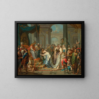 Esther vor König Assuérus - Franz Christoph Janneck — gerahmtes Bild an der Wand